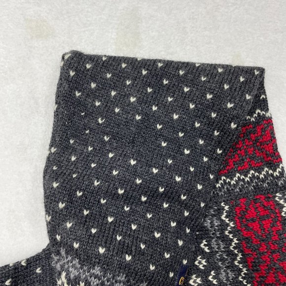 Dale Of Norway Mens Nowegian Wool Fair Isle Reindeer Sweater Size L Clasp Thick - Picture 10 of 12